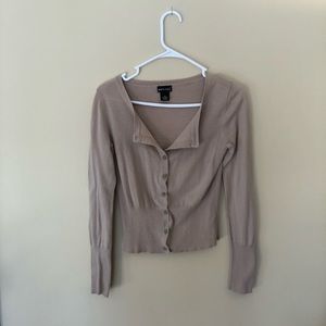 Tan button down cardigan